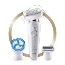 Braun Silk-Epil 9 Flex 9-010, Flexible Head for Easier Hair Removal, Anti-Slip Grip and Pressure Control for Effortless Hair Removal, Deep Body Exfoliation Brush, Pouch Epilator for Women...