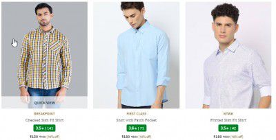 BREAKPOINT Men's Shirt Upto 70% Off | Starts At Rs 150