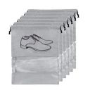 Breedlove Travel Shoe Pouch Set - Pack of 6, Grey Transparent Non-Woven Fabric Shoe Covers - Keep Your Shoes Protected While Traveling...