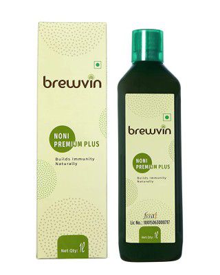 Brewvin Noni Premium Juice, 1L | Garcinia & Ashwagandha Helps Synthesize Nutrients