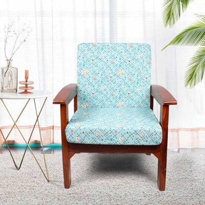 BRICK HOME Lines and Circles Stretchable/Spandex Printed Sofa Slip Cover, Pack of 2 (Suitable for 1 Seater Sofa)