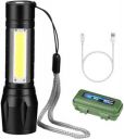 BRIGHT LIGHT ONLITE Portable Aluminum COB Tactical Torch Waterproof LED USB Rechargeable Torch (Black, 9 cm, Rechargeable)...