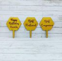 Bright Wood Craft Personalized Customised Exclusive Cake Topper For Birthday, Engagement, Wedding, Anniversary Cake Decoration Theme Party Celebration Multicolor Pack Of 1 (Style-7)...