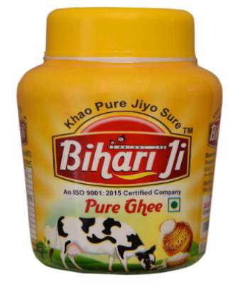 BRIJ GWALA Bihari Ji Desi Ghee Jar (1 L)
