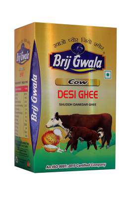 Brij Gwala Pure Cow Desi Ghee 1 LTR