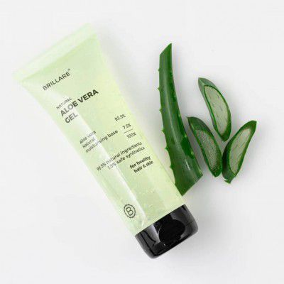 BRILLARE Natural aloe vera gel for face, hair & skin moisturiser (200 g)