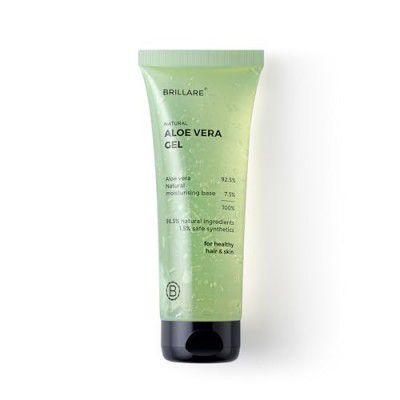 Brillare Natural Aloe Vera Gel - Ultimate Moisturiser for Face, Hair & Skin | Pure, Hydrating, Soothing Care, 200 GM