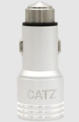 Brilyant 2 Ampere 2 USB Ports Car Charging Adapter (Compact Design, CZ-CC2-SV, Silver)