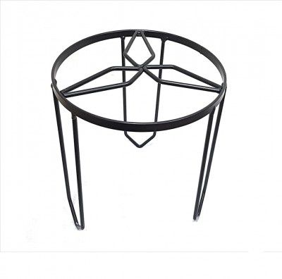 Brindavana Engineers Individual Round Plant Stands for Balcony, Garden, Home Decoration, Plant Stands Black (Pack of 4)