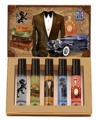 BRIT ACCENT Luxury Gift Set For Men || Set Of 5 * 18 ML || Conquer,Believe,Explorer,Dominate,Victory||Long lasting Parfum for Men|| Best Gift Set For Men||