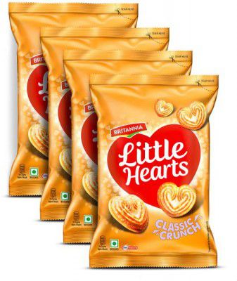 BRITANNIA Little hearts Knit Biscotti Biscuit  (4 x 70 g)