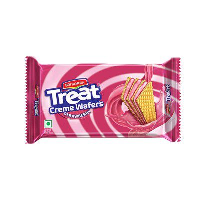 Britannia Treat Creme Wafers Strawberry, 60g