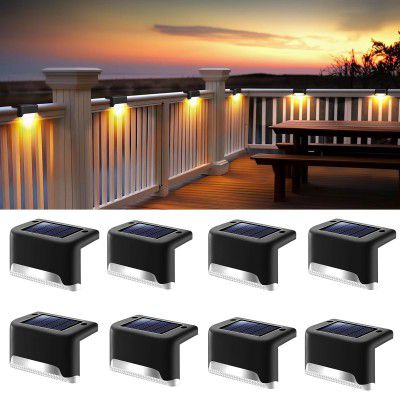 BRITSPEAR Solar Light Outdoor Garden Waterproof Stair Deck Pool Patio Fence (4, Standard)