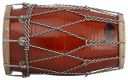 BRIX Handmade Wooden Dholak Indian Folk Musical Instrument Drum Tied Thru Rope With Cover...