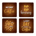 Brizberry® Brizcoast Premium Designer Printed Beautiful Wooden Coasters (Set of 4)...