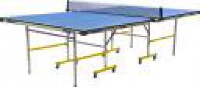 Bronx Duro Full Size 18 mm Both Side Laminated top with 50 mm Wheel Rollaway Indoor Table Tennis Table  (Blue)