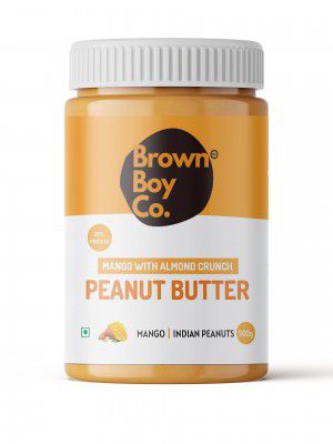 BROWN BOY CO MANGO WITH ALMOND CRUNCH PEANUT BUTTER (500 G)