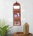 Brown Polyester Foldable 3 Pockets Travel Organiser...
