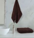 Brown Solid Cotton 500 GSM Hand Towel Set of 2,...