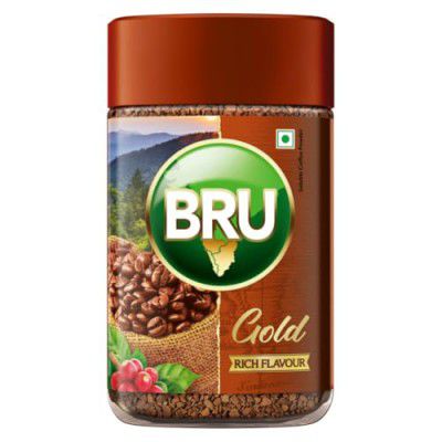 Bru Gold | Premium Freeze Dried Coffee Powder Bottle | Aromatic Instant Coffee - 100 Gram