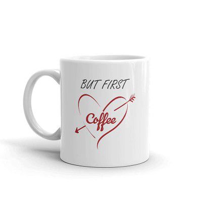 Bruh But First Coffee Mug for Coffee Lovers White 325ml