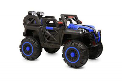 Brunte Rechargeable Battery-Operated Ride on Electric Car Jeep for Kids USB