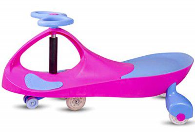 Brunte Tuk Tuk Pink Magic car Swing Car for Kids Twister Ride on for Heavy Weight Capacity 3years Plus with Marks Free Wheels, Red (BTT11)