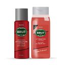 Brut Attraction Deodorant 200ml + Brut Attraction Total All - In- one Hair & Body Shower Gel 500ml...