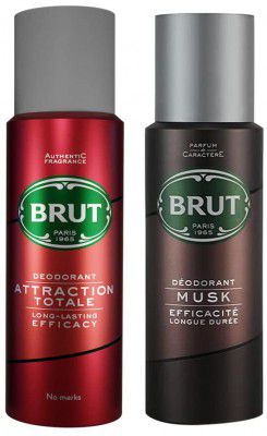 Brut Attraction Totale Deodorant for Men 200ml - Spices & Brut Deodorant Spray for Men