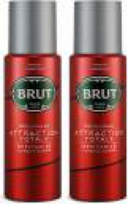 BRUT Attraction Totale Deodorant Spray for Men Deodorant Spray - For Men  (400 ml, Pack of 2)