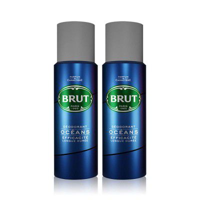 Brut Oceans Deodorant for Men, 200ml - Ocean (Pack of 2)