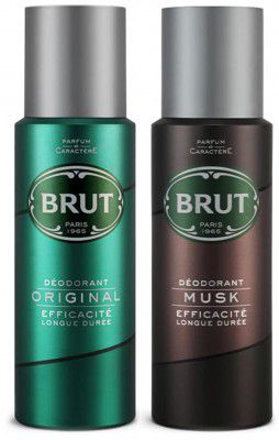 Brut Original Deodorant For Men, 200ml & Musk Deodorant Spray, 200ml