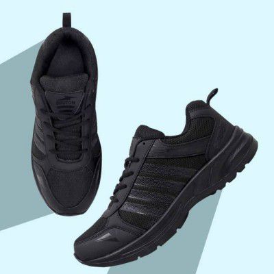 BRUTON Lite Sports Running Shoes For Men (Black)