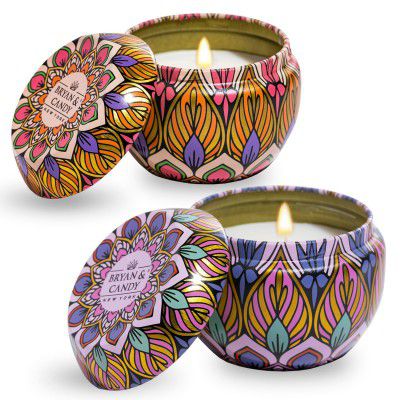 Bryan & Candy Scented Candles Gift Set for Men & Women,60gm Pack of 2