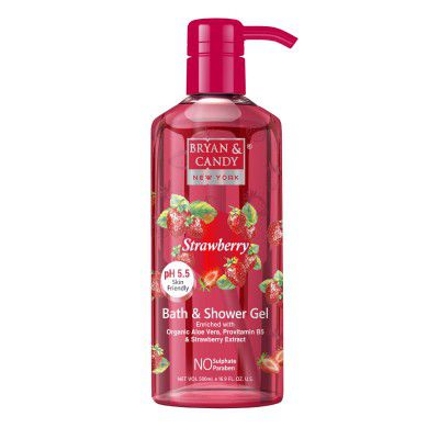Bryan & Candy Shower Gel with Aloe Vera (Strawberry Shower Gel, 500ml)