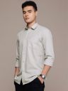 BS BLUE SQUAD Cotton Linen Casual Shirt...