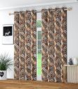BSB HOME 2 Pieces Abstract Traditional Printed Plastic Eyelet Polyester Room Darking Decorative Door curtains - 7 Feet, Multicolour...