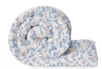 BSB HOME 220 GSM Reversible Microfiber AC Comforter/Duvets for Mild Winter | All Season King Size 3 Layered Quilted Blanket for Double Bed (220 cm x 240 cm, Floral, Blue & White)