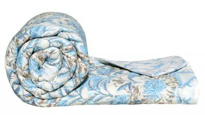 BSB HOME 2nd Gen 120 GSM  AC Comforter/Blanket for Winter/Quilt/Duvets for Double Bed (230 X 220 cm, Blue and Beige)
