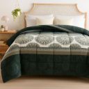 BSB HOME 3 Layered Heavy Winter Quilt | Rajai – 600 GSM 3 kg, Pattren - Quilted Floral, Colour - Green & White...