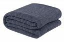 BSB HOME 300 GSM Special for Heavy Winter Plain Light Weight and Warm Woollen Blanket for Single Bed (152x220 cm, Color-Grey or Charcoal)...