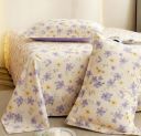 BSB HOME Cloud Cotton King Size bedsheet | Flatsheet Summer Sheet with Two Pillow Covers | Super Soft Bed Sheet for King Size Bed Durable| Floral Design (270 x 250 cm, Off White & Lavender Blossom)...