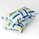 BSB HOME Cotton Pillow Cover/Case Set (2 Pcs) - 18"x28" inches, Blue&Yellow...