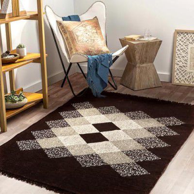 BSB HOME Designer Superfine Chenille Carpet | 122 x 183 cm or 4x6 ft, Brown