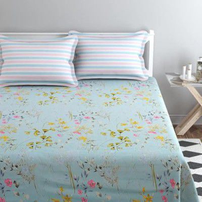 BSB HOME Kingston Collection Super King Size Bedsheets with 2 King Size Pillow 