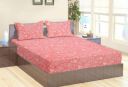 BSB HOME Microfiber Printed Double Bedsheets with 2 King Size Pillow Covers | Double Bed Breathable | Wrinklefree | Supersoftt 180 TC Supersoft |90 x 100 Inches, 7X7.5 Feet | Pink Flower...