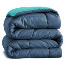 BSB HOME Microfibre All Season/AC/Summer Solid Reversible Single Bed Comforter Blanket | Blanket | Dohar | Duvets - (220 GSM, Aqua and Blue)...