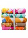 bsb home Orange Colored & Red 5 Pieces Floral Printed AC Room 120 GSM Single Bed Blanket...