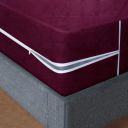 BSB HOME® Premium Cotton Mattress Cover/Protector with Zipper Chain|Provides All Around Protection with 360° Encasing |Single Size Bed - 72x36+6 inches (6 x 3 ft Mattress) - Pack of 1 -Maroon...