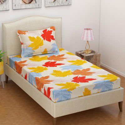 BSB HOME Premium Glace Cotton 180 TC Flat Single Bedsheets Breathable | Wrinklefree (Size-60 X 90")